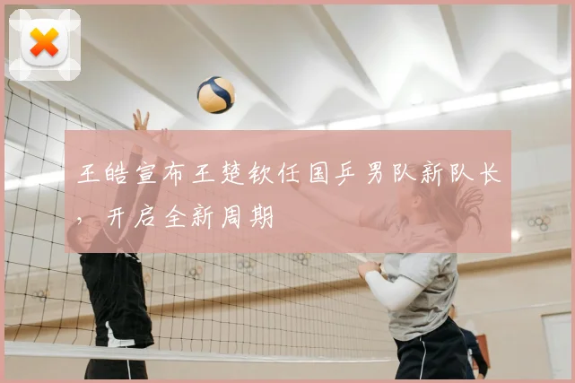 王皓宣布王楚钦任国乒男队新队长，开启全新周期